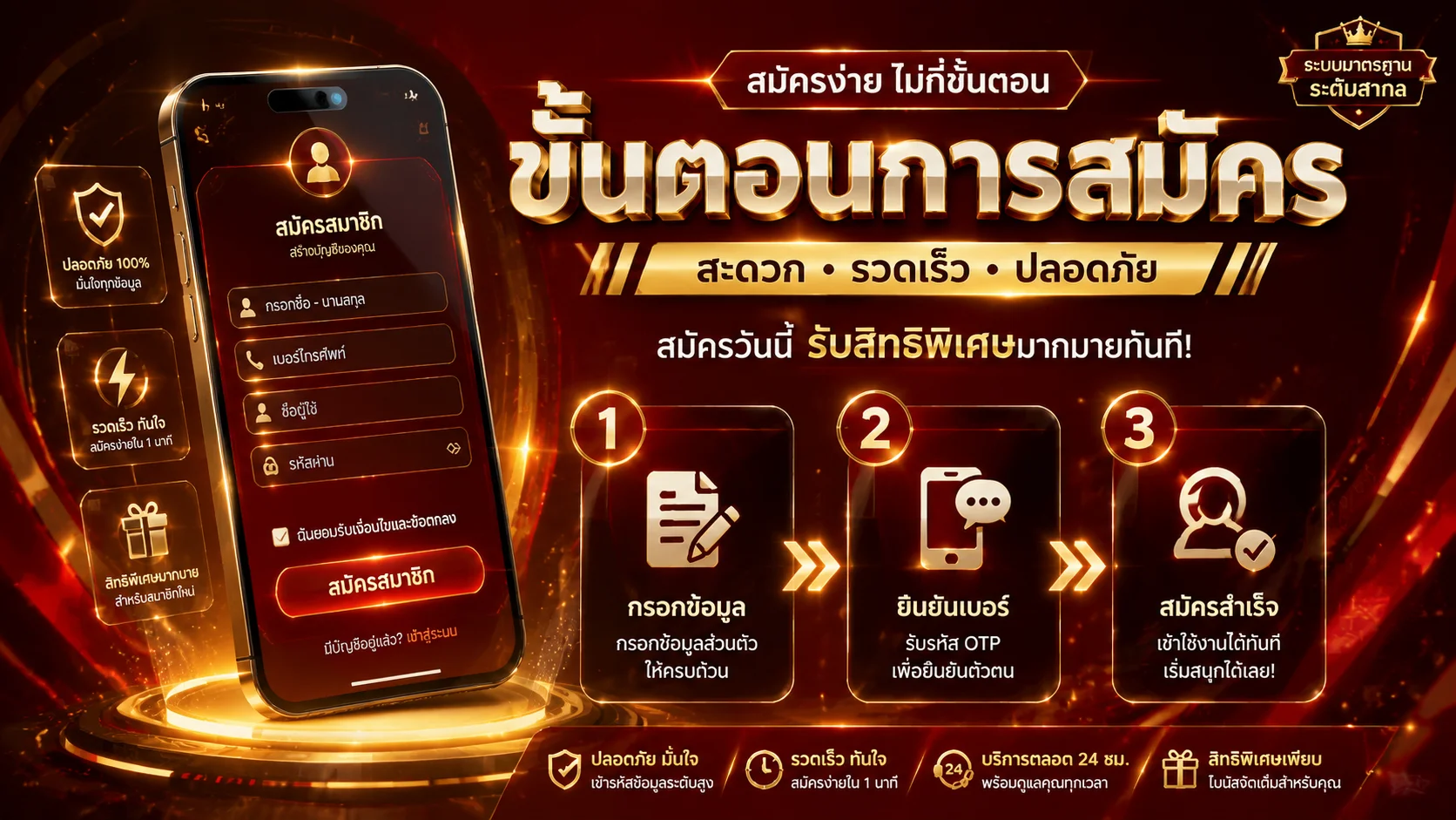 ขั้นตอนสมัครสมาชิกและฝากถอนเงิน TAKO168